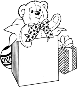 Disegno di regalo da stampare e colorare