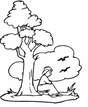 Disegno di albero da stampare e colorare 144