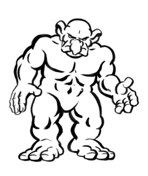 Disegno di mostro da stampare e colorare 4