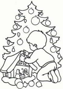 Disegno di albero di Natale da stampare e colorare 69
