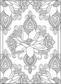 Disegno di mandala da stampare e colorare 1306