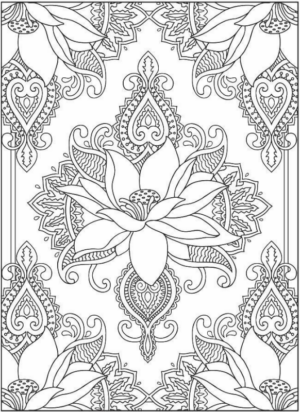 Disegno di mandala da stampare e colorare 1306