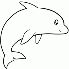 Disegno di delfino da stampare e colorare 21