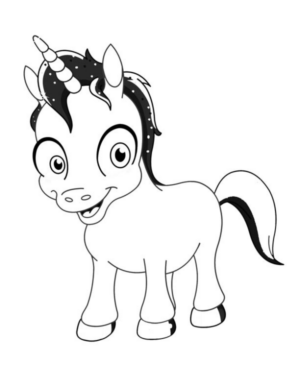 Disegno di unicorno da stampare e colorare 112