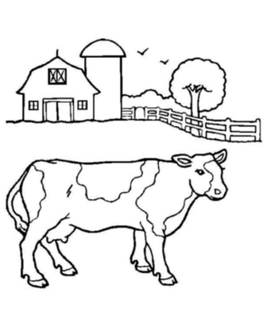 Disegno di mucca da stampare e colorare 54