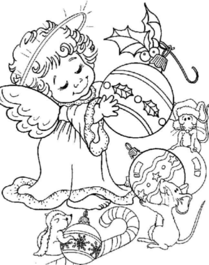 Disegno di angelo da stampare e colorare 30
