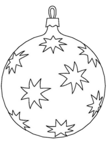 Disegno di palla di Natale da stampare e colorare 25