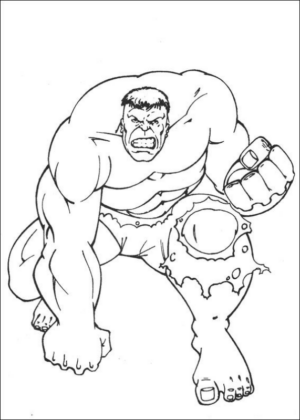 Disegno di Hulk da stampare e colorare 49