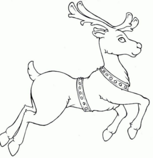 Disegno di renna di Natale da stampare e colorare 39