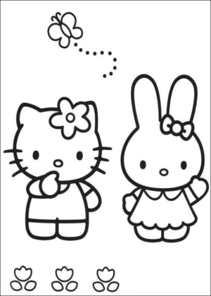 Disegno di Hello Kitty da stampare e colorare 124