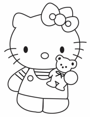 Disegno di Hello Kitty da stampare e colorare 212