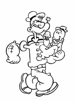 Disegno di Braccio di ferro da stampare e colorare 29