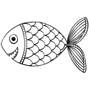 Disegno di pesce da stampare e colorare 231