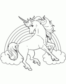 Disegno di unicorno da stampare e colorare 2