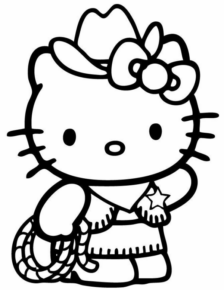Disegno di Hello Kitty da stampare e colorare 246