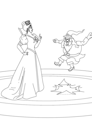 Disegno di principessa da stampare e colorare 17
