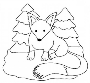 Disegno di volpe da stampare e colorare 6