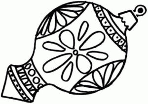 Disegno di palla di Natale da stampare e colorare 13