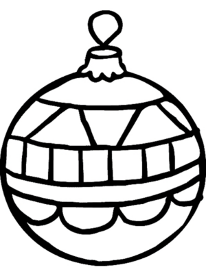 Disegno di palla di Natale da stampare e colorare 24
