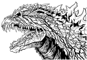 Disegno di Godzilla da stampare e colorare 10