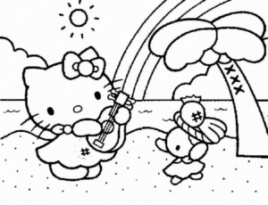Disegno di Hello Kitty da stampare e colorare 119