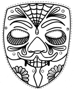 Disegno di maschera da stampare e colorare 67