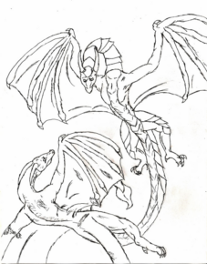 Disegno di dragone da stampare e colorare 208