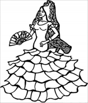 Disegno di danza da stampare e colorare 1