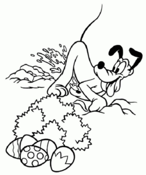 Disegno di Pluto da stampare e colorare 45