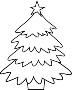 Disegno di albero di Natale da stampare e colorare 110 Disegno di albero di Natale da stampare e colorare 110