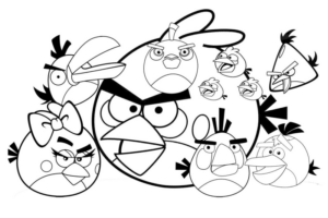 Disegno di Angry birds da stampare e colorare 90