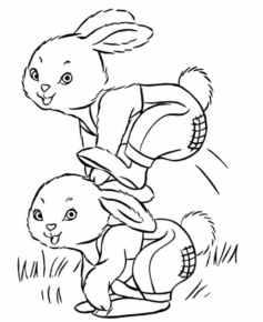 Disegno di coniglio da stampare e colorare 79