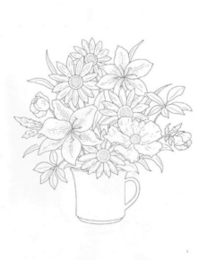 Disegno di fiore da stampare e colorare 258