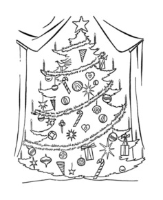Disegno di albero di Natale da stampare e colorare 107