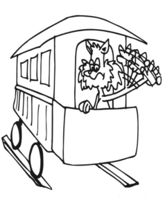 Disegno di treno da stampare e colorare 64