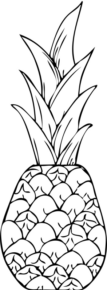 Disegno di ananas da stampare e colorare 8