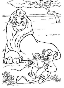 Disegno di Re Leone da stampare e colorare 73