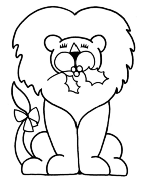 Disegno di leone da stampare e colorare 16