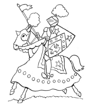 Disegno di cavaliere da stampare e colorare 9