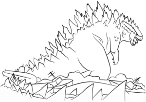 Disegno di Godzilla da stampare e colorare 12