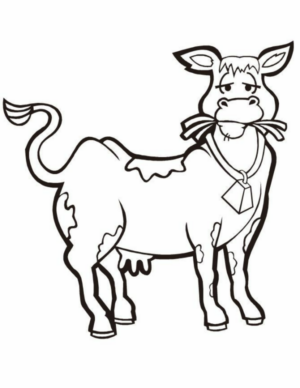 Disegno di mucca da stampare e colorare 112
