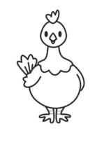 Disegni di Galline da colorare