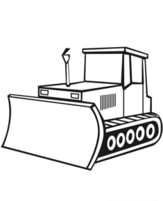 Disegno di mezzo da lavoro da stampare e colorare 83