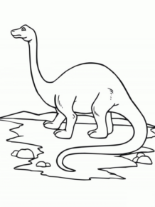 Disegno di Brontosauro da stampare e colorare 6
