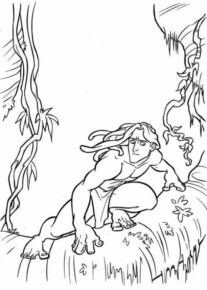 Disegno di Tarzan da stampare e colorare 11