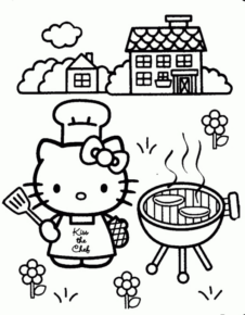Disegno di Hello Kitty da stampare e colorare 69