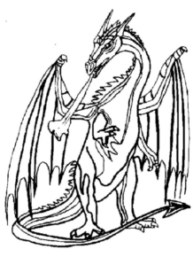 Disegno di dragone da stampare e colorare 219