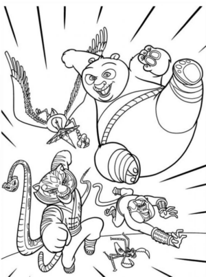 Disegno di Kung Fu Panda da stampare e colorare 5