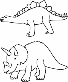 Disegno di Triceratopo da stampare e colorare 60