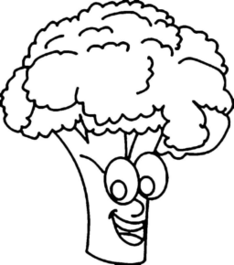 Disegno di broccolo da stampare e colorare 7
